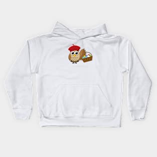 Funny Owl Easter Egg Hunt Kids Hoodie